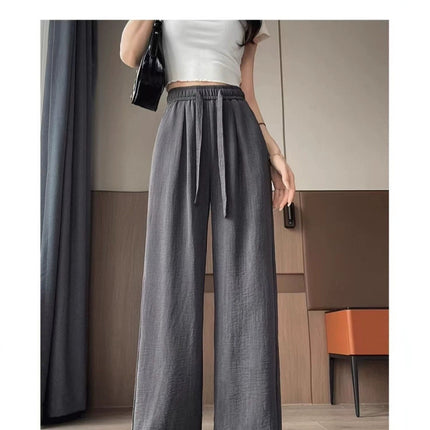 Breathable Anti-Mosquito Pants Yamamoto Pants Women's Thin High-Waist Casual Spring and Autumn Lazy Style Wide-Leg Pants Straight Pants