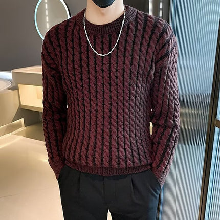 High Street Puppies Handsome Light Mature Sweater Men's Winter Puppies Handsome Casual Knitwear Men's Twist Knitwear Winter Base