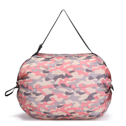 Thickened large capacity shoulder polyester portable spring roll portable storage bag storage organ folding shopping bag clothes