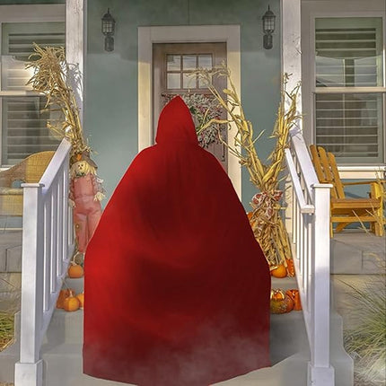 Black-faced Double-layer Children's Halloween Cross-border Adult Cloak Cape Collar Death Makeup Costume Props Red Cloak