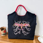 Flower eagle black (excluding shoulder strap) / Medium