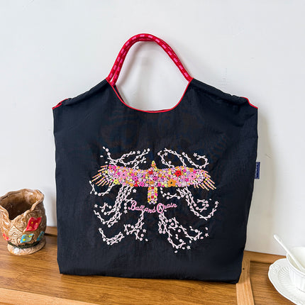 New Canvas Bag Embroidered Shopping Bag Tote Bag Large Capacity Bag Women's Handbag Crossbody Bag