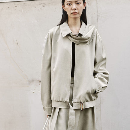 Love and Nancy Thirteen Lines Minimalist Autumn Style Three-Dimensional Versatile Layered Unisex Jacket for Women 02763