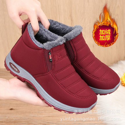 New Cotton Shoes for Couples, Men and Women, Old Beijing Plus Velvet Warm Short Boots, Casual Cotton Boots, Cross-Border Snow Boots for Women