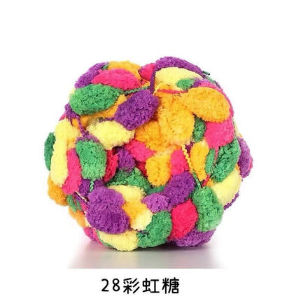 Big ball ball coarse wool round thread loop crochet sofa cushion carpet cushion handmade DIY woven material bag