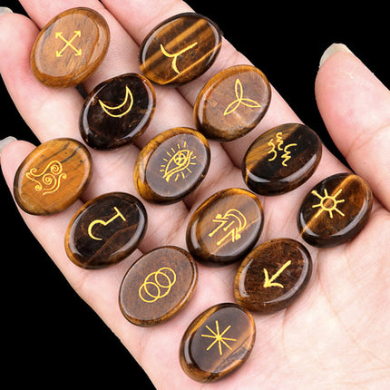 witches runes witch runes natural crystal agate semi-precious stone carvings such as nilune runes