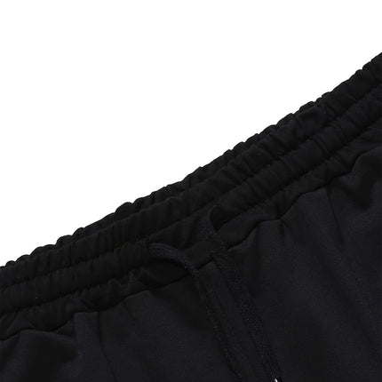Men's Summer Black Trendy American Street Casual Fashion Smiley Face Printed Short-Sleeved Shorts Suit