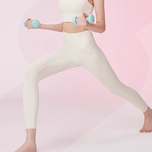 High-Waisted Sports Fitness Pants Quick-Drying Tummy Control Thin Pilates Training Clothes Slim Stretch Yoga Pants Summer