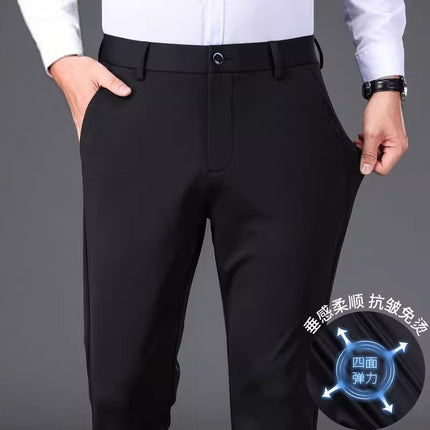 Cross-border wholesale men's professional trousers spring and autumn men's slim casual young and middle-aged professional formal overalls trendy trousers