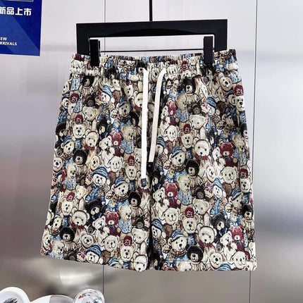 2025 Summer Men's Thin Fashion Casual Sports Shorts Trendy Full Print Beach Floral Versatile Shorts