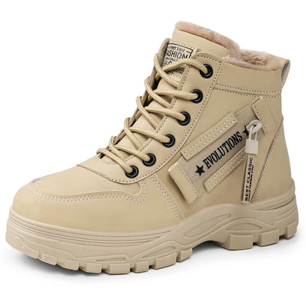 Women's Cotton Shoes Cross-Border Height-Increasing Shoes New Large Size Fashionable Cotton Boots Thick-Soled Comfortable Long Boots Cold-Proof Warm Boots