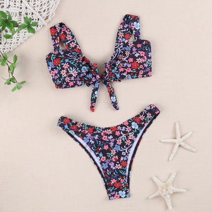 2025 Swimwear Women's Sexy Two-Piece Bikini Multi-Color U-Cut Backless Swimsuit Beach Bikini Hollow-Out Two-Piece Style