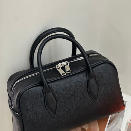 Korean Style First-Layer Cowhide Soft Leather Satchel Pillow Bag 2025 Spring New Fashion Versatile Casual Shoulder Crossbody Bag
