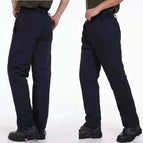 Navy blue anti-static detachable cotton pants / 165/M