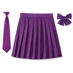 Pure (purple) skirt + bow tie + tie / 140CM