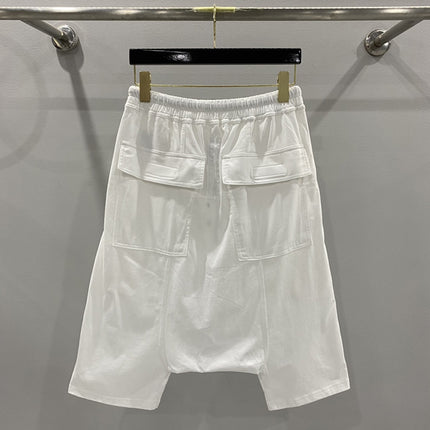 SUBHUMAN men's chic dark five-point harem hanging baggy pants shorts casual middle pants