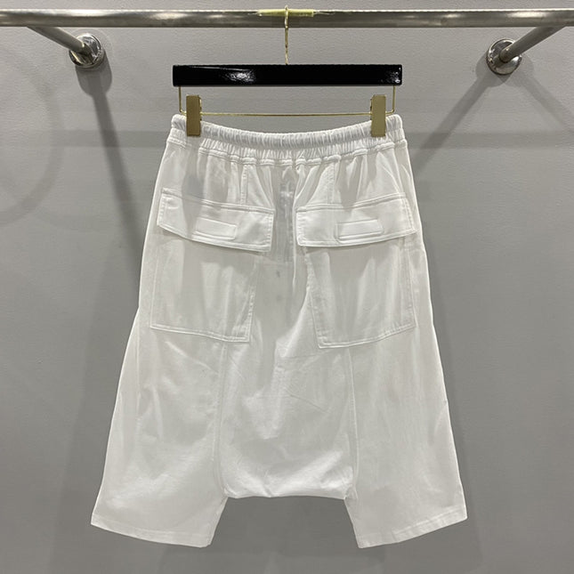 SUBHUMAN men's chic dark five-point harem hanging baggy pants shorts casual middle pants