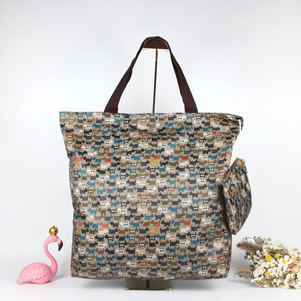 Water-Repellent Oxford Cloth Shopping Bag Foldableable Environmentally Friendly Bag Large Capacity Supermarket Grocery Shopping Bag Satchel Bag Handbag