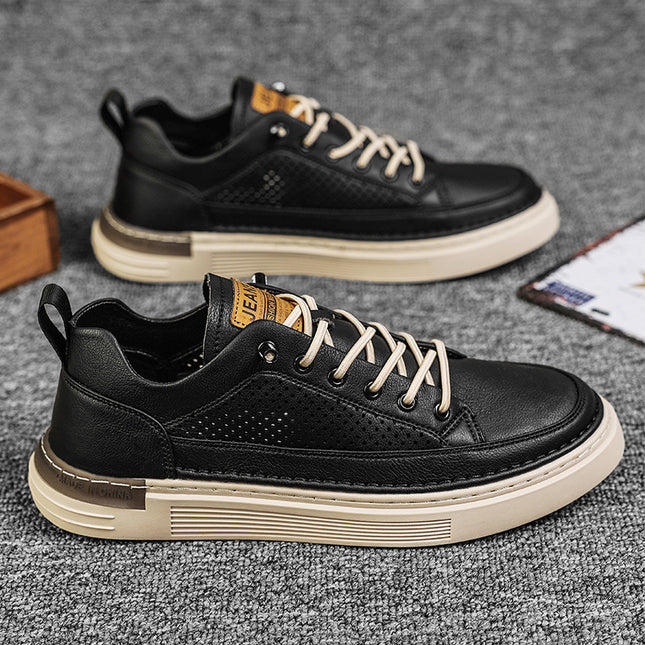 Men's Summer Breathable Versatile Korean Style Trendy Sneakers, Men's Mesh Thin Thick-Soled Non-Slip Casual Height-Increasing Shoes