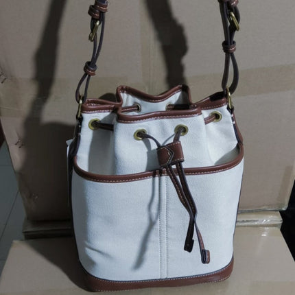 Z bags 2024 new high-end girdle women's bag European and American fashion shoulder slung canvas bucket bag