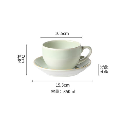 Kiln-Turned Coffee Cup Set Mug Retro Office Water Cup Japanese Breakfast Cup High-Value Ceramic Tea Cup