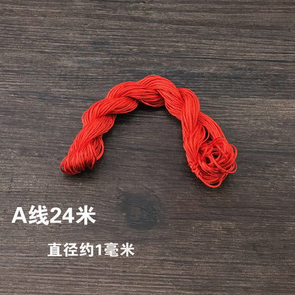 Red braided line diy jewelry accessories Chinese tie line red rope hand rope necklace hand braided material strands