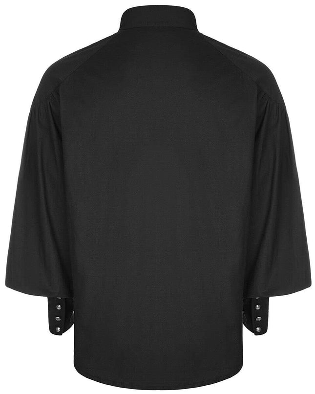 Amazon New Men's Shirt Long Sleeve Top Eaby Medieval Bright Eye Performance Stage Dress Lace-up Lace