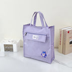 Purple rabbit (with label) - vertical simple tutoring bag