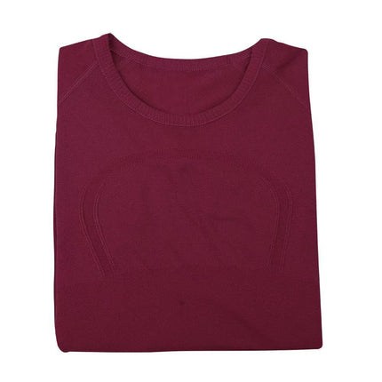 Luludarling Seamless Yoga Short-Sleeved Swiftly Slimming Look All-In-One Breathable Sports Fitness Base Layer