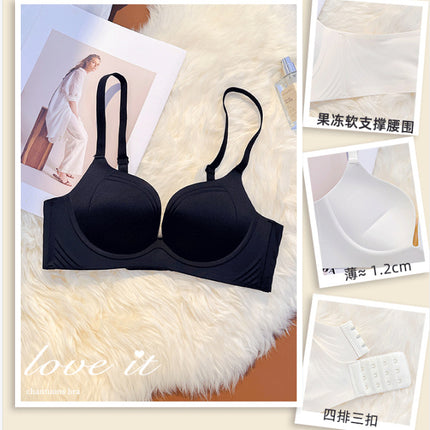 Seamless Underwear Women's Small chest push up big summer wireless anti-sagging bra one-piece anti-expansion non-empty cup