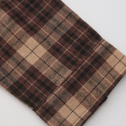 New European and American Flannel Plaid Long Sleeve Shirt Spring Autumn Winter Foreign Trade Size Clothes Foreign Clothing Amazon Fast