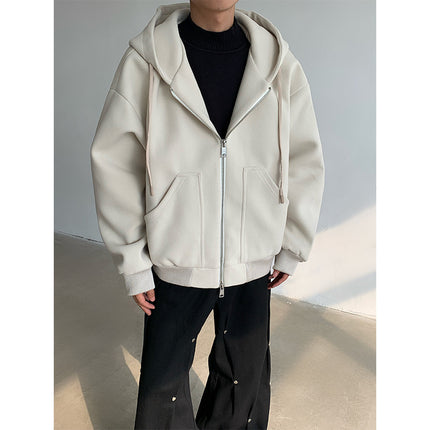 In Stock! 24 Autumn and Winter Thickeneded Normcore Korean Style Lazy Wide Version Woolen Jacket Windbreaker Jacket Jk83-P135