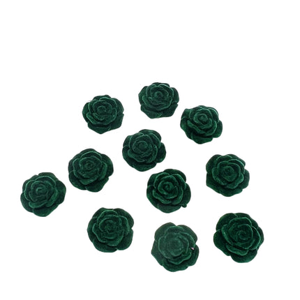 Baroque French Flocking Velvet Resin Camellia Rose diy Accessories Mobile Phone Case Shake Voice Live Supply