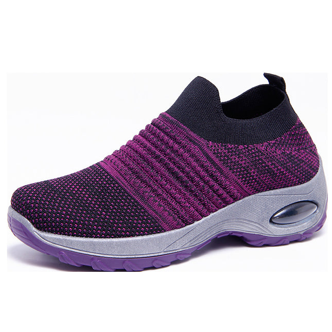 Women's Shoes 2024 Spring and Autumn Fashion Casual Sports Shoes Wholesale Temu Cross-Border Dropshipping Trendy Air Cushion Socks Shoes for Women