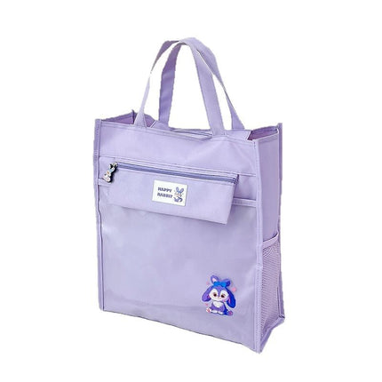 Foreign Trade Spot Simple Vertical Cartoon Portable Tutoring Bag Student Universal Canvas Storage Handbag Wholesale