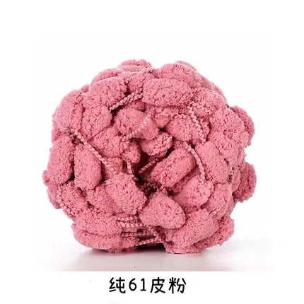 Big ball ball coarse wool round thread loop crochet sofa cushion carpet cushion handmade DIY woven material bag