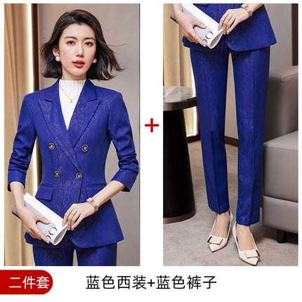 High-end professional suit suit female autumn and winter temperament goddess fan workplace interview formal wear Manager sales department work clothes