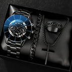 Alien steel band black and blue + cross (no gift box)