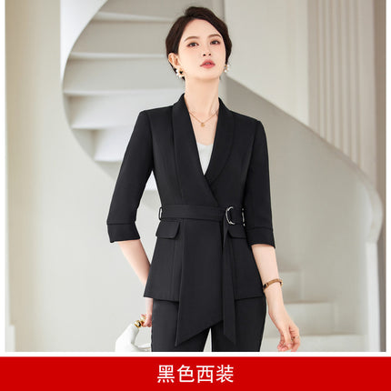 Professional Suit suit Dress Female Fashion Temperament Goddess Fan Hotel Reception Beauty Salon Work Clothes