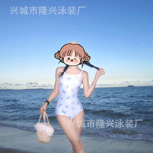 A variety of racing swimsuit 2025 new one-piece professional competitive swimsuit oil bright gilded high-end simple girl