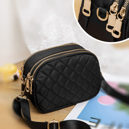 Bag Women's 2024 New Lingge Women's Shoulder Bag Factory Direct Supply Simple Fashion Crossbody Nylon Cloth Bag