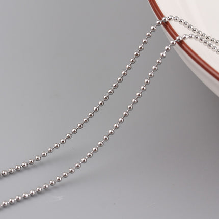 Stainless Steel Color-Preserving Bead Chain Round Bead Chain Bulk Semi-Finished Chain DIY Necklace Clavicle Chain Jewelry Material Bead Chain