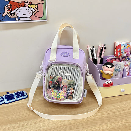 All-Match Girl's Transparent Painful Bag Baby Bag Student Cute Crossbody Bag Lightweight Mobile Phone Bag Casual Small Bag for Women