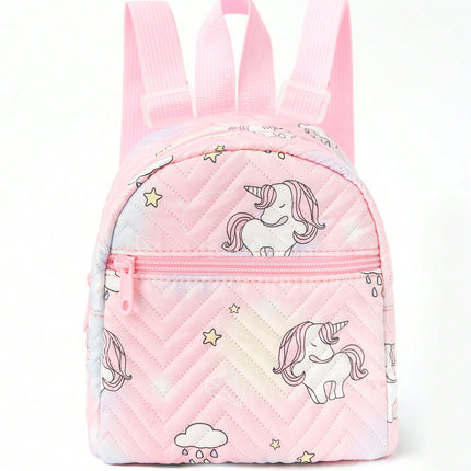 Foreign Trade Cross-border Hot-selling Backpack Women's Rainbow Multicolor PU Quilted Mini Backpack Fashion Casual High-end Sense Schoolbag