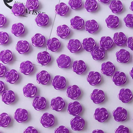 14mm happiness flower material diy handmade beaded abs simulation beads rose petals perforated mobile phone accessories