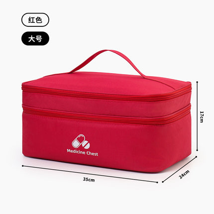 Double-layer Medical Bag Travel Portable First Aid Bag Household Medical Supplies Storage Box Epidemic Prevention Medicine Storage Bag