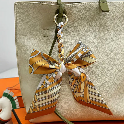 High-grade Handbag Handle Ribbon Bag Handle Handle Accessories Silk Scarf Handbag Tie Bag with Decorative Ribbon Pendant