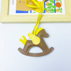 khaki rocking horse bag pendant