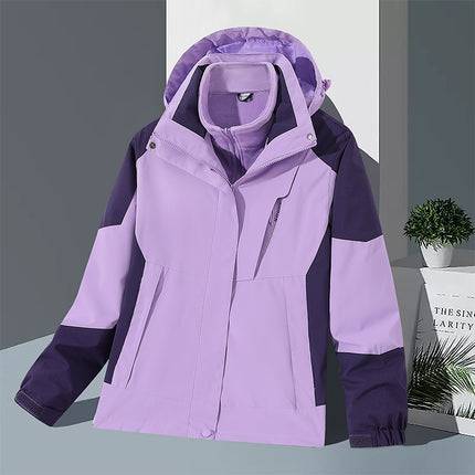Explosive Loose All-match Mink Velvet Couple Outdoor Sports Charge Clothes Men's and Women's Charge Clothes Three-in-One Jacket