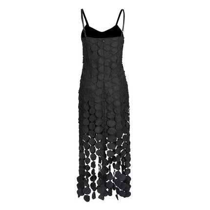 Elegant Ladylike Style 2-Piece Dress Women's Clothing 2026 Spring New Style Spaghetti Strap Patchwork Tassel Design Slimming Long Dress